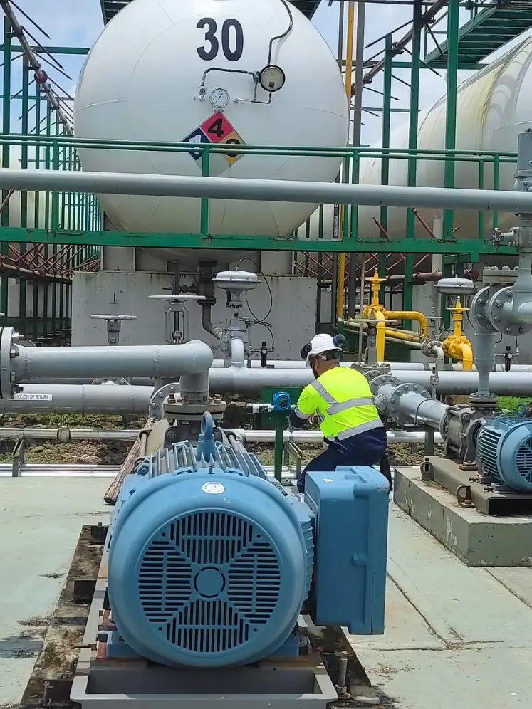Gráfico de tiempo de respuesta T90 en detección de gas